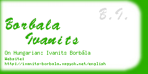 borbala ivanits business card